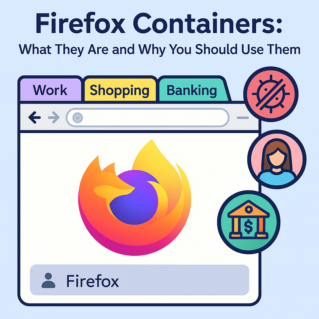 Illustration of Firefox containers managing browser tabs